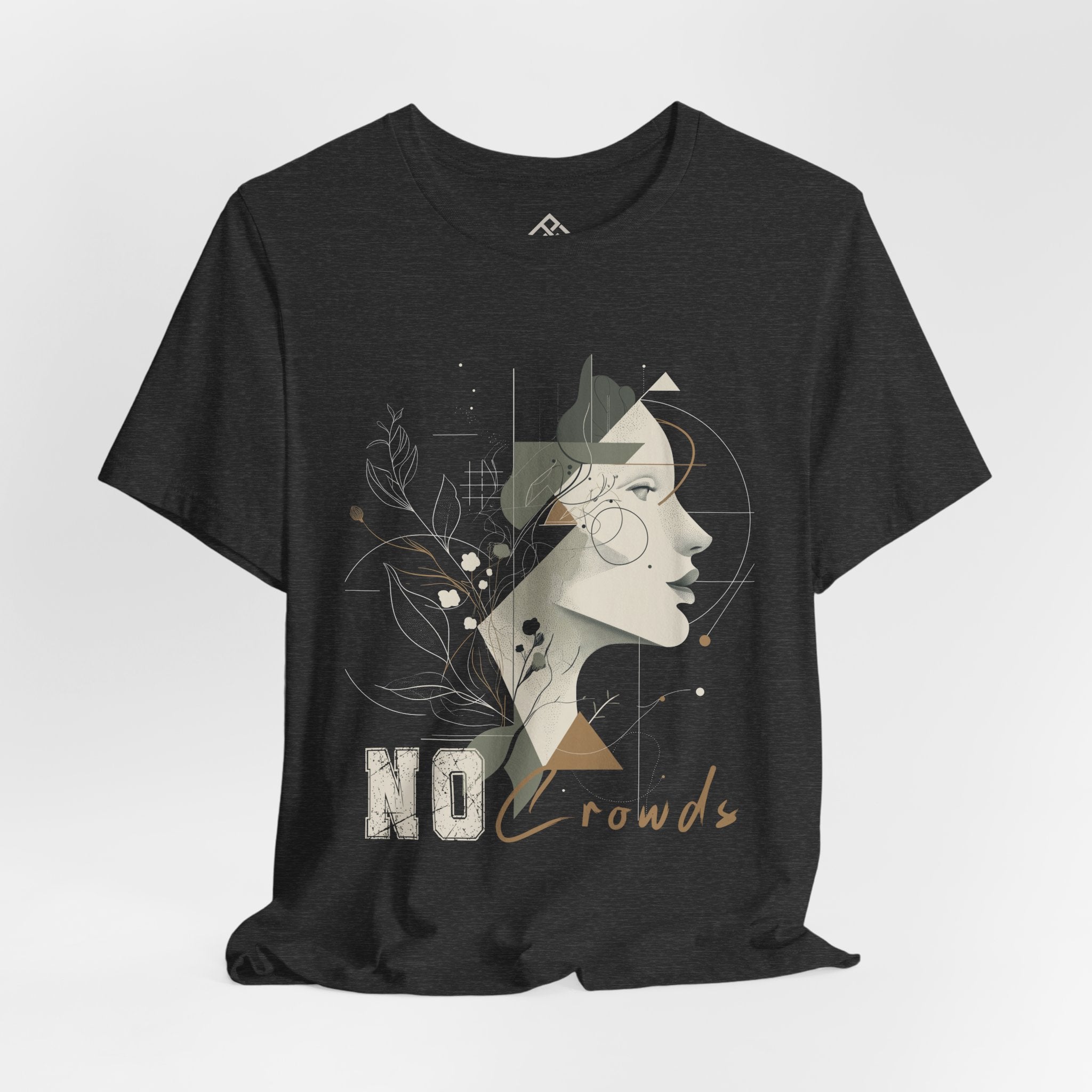 No Crowds Tee #12 — Minimalist Profile Art Shirt