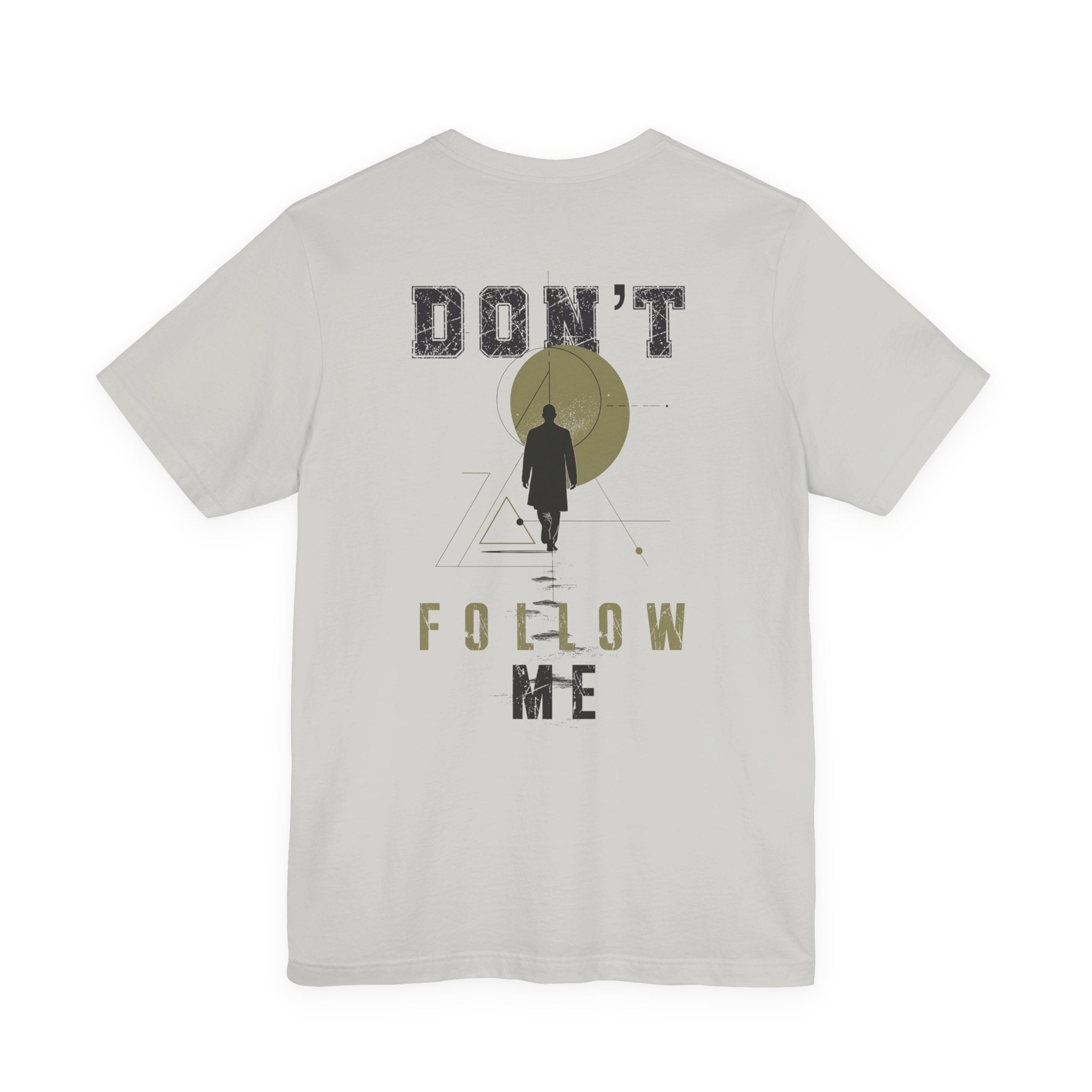 Don't Follow Me Graphic Tee #02 — Back side. Minimalist Silhouette Streetwear Shirt
