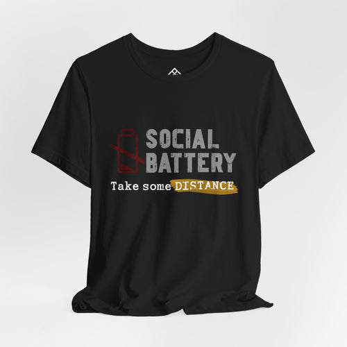 Anti Social T‑Shirt - "Social Battery" Graphic Tee 02