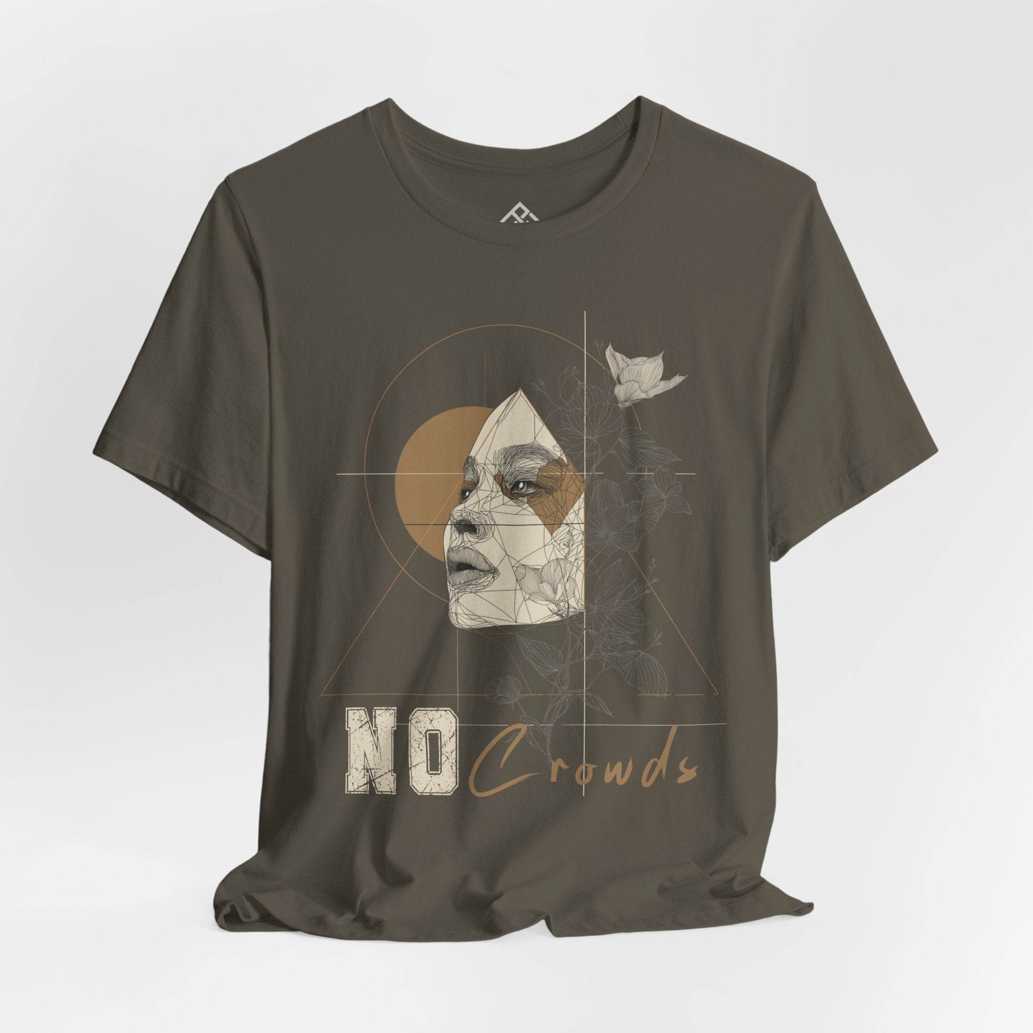 No Crowds Tee #14 — Minimalist Graphic Tee