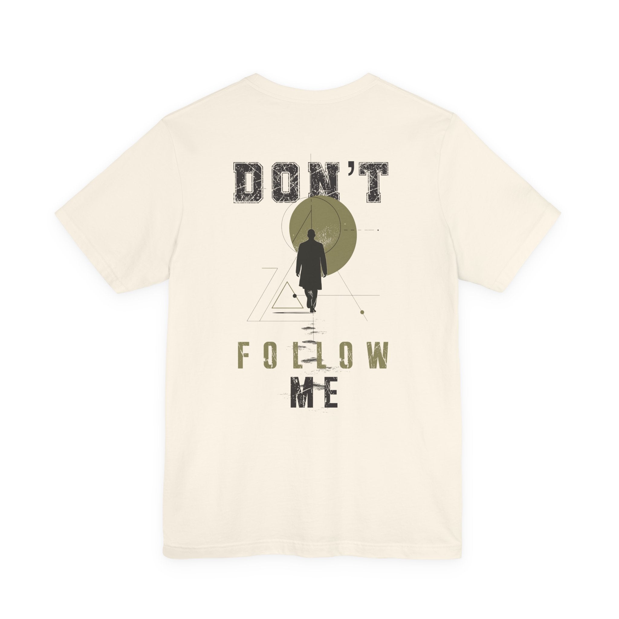 Don't Follow Me Graphic Tee #02 — Back side. Minimalist Silhouette Streetwear Shirt