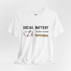 Anti Social T‑Shirt - "Social Battery" Graphic Tee 01