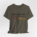Anti Social T‑Shirt - "Social Battery" Graphic Tee 01