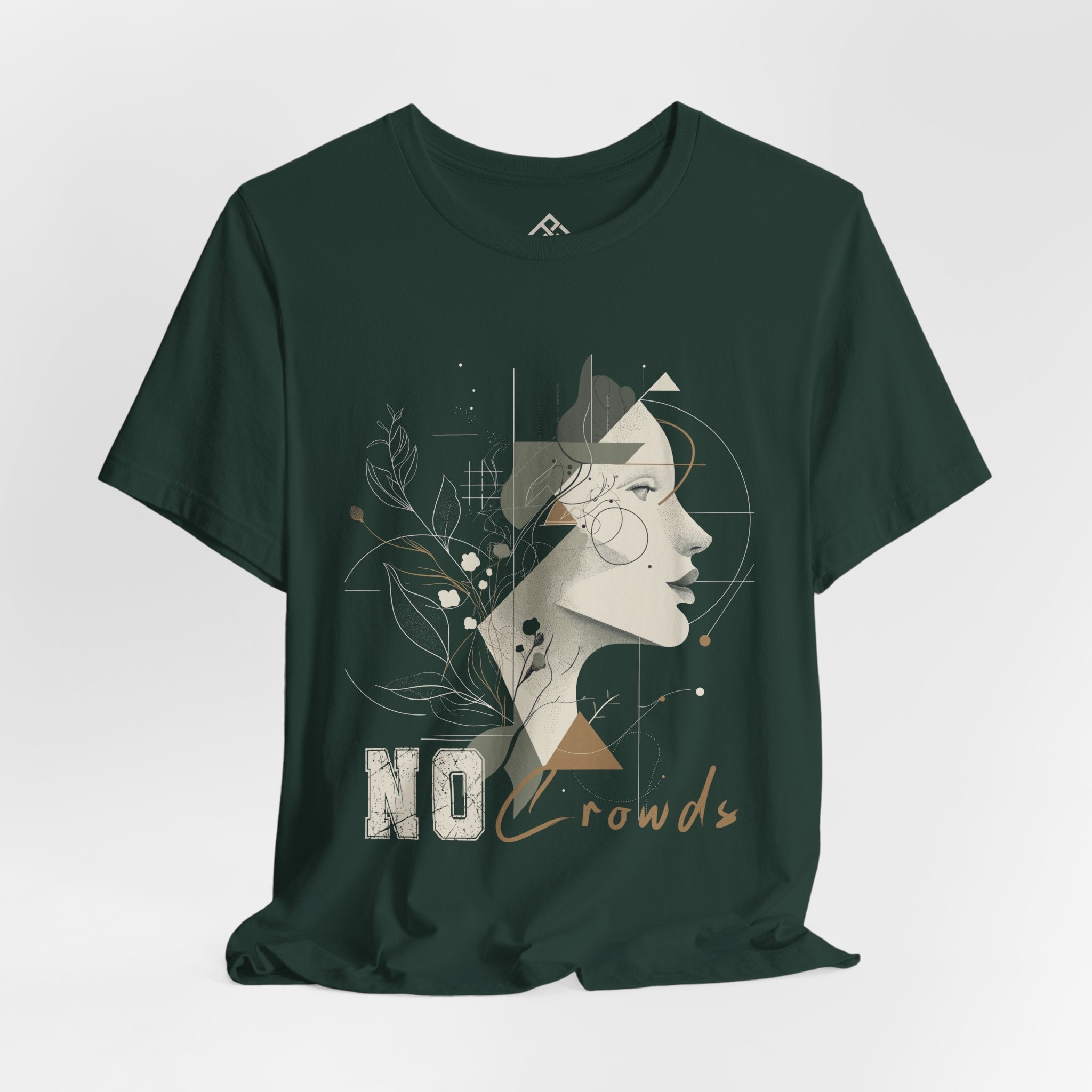 No Crowds Tee #12 — Minimalist Profile Art Shirt