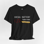 Anti Social T‑Shirt - "Social Battery" Graphic Tee 01