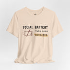 Anti Social T‑Shirt - "Social Battery" Graphic Tee 01
