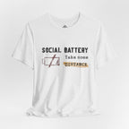 Anti Social T‑Shirt - "Social Battery" Graphic Tee 01