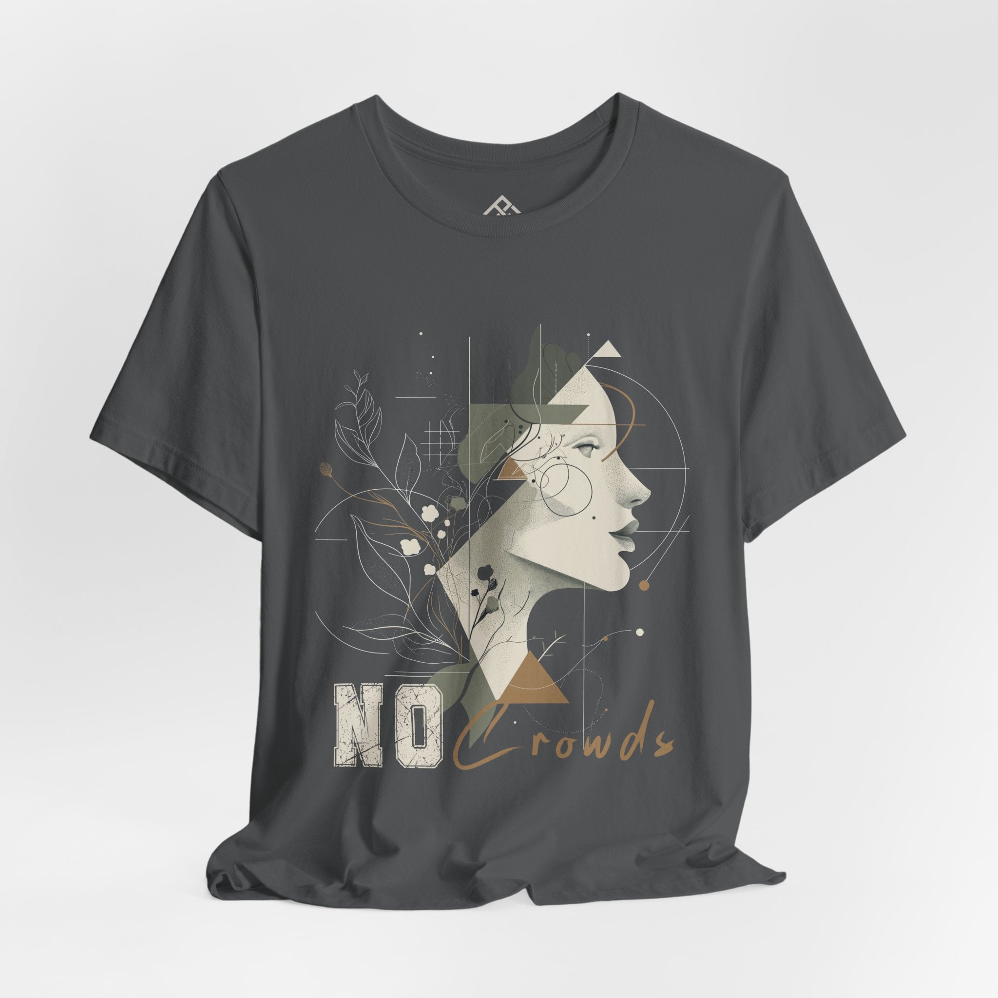 No Crowds Tee #12 — Minimalist Profile Art Shirt